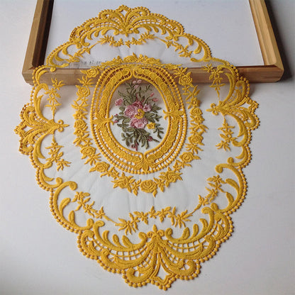 Handmade Crochet Lace Tablecloth Doilies Cotton Floral Design
