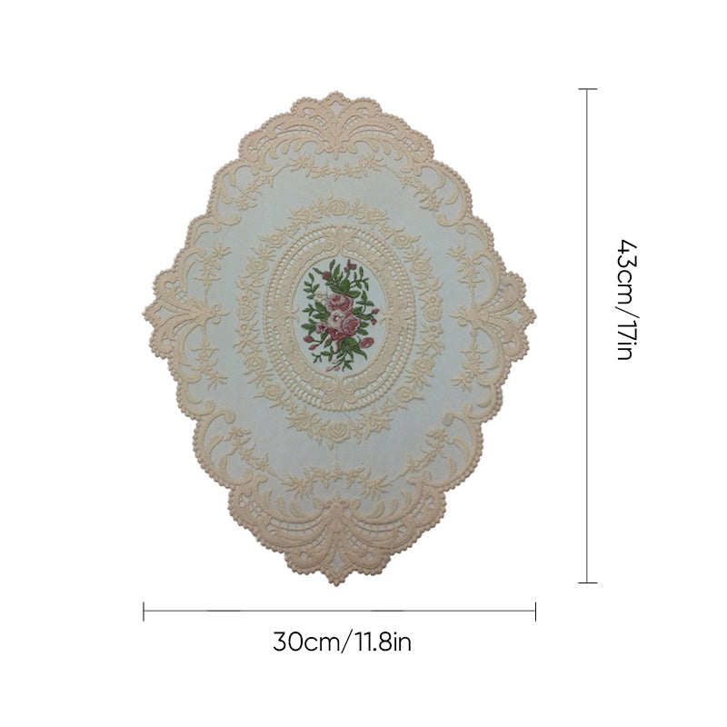 Handmade Crochet Lace Tablecloth Doilies Cotton Floral Design