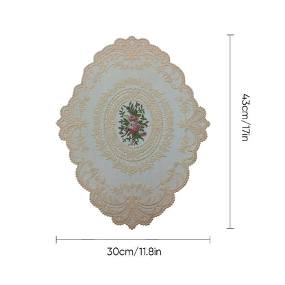 Handmade Crochet Lace Tablecloth Doilies Cotton Floral Design