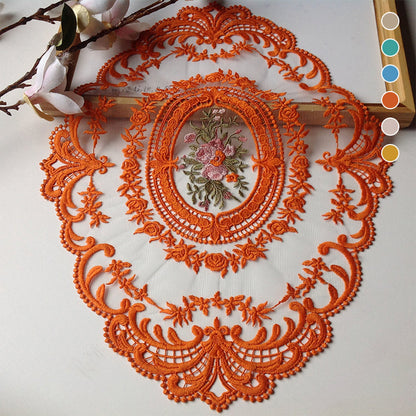 Handmade Crochet Lace Tablecloth Doilies Cotton Floral Design