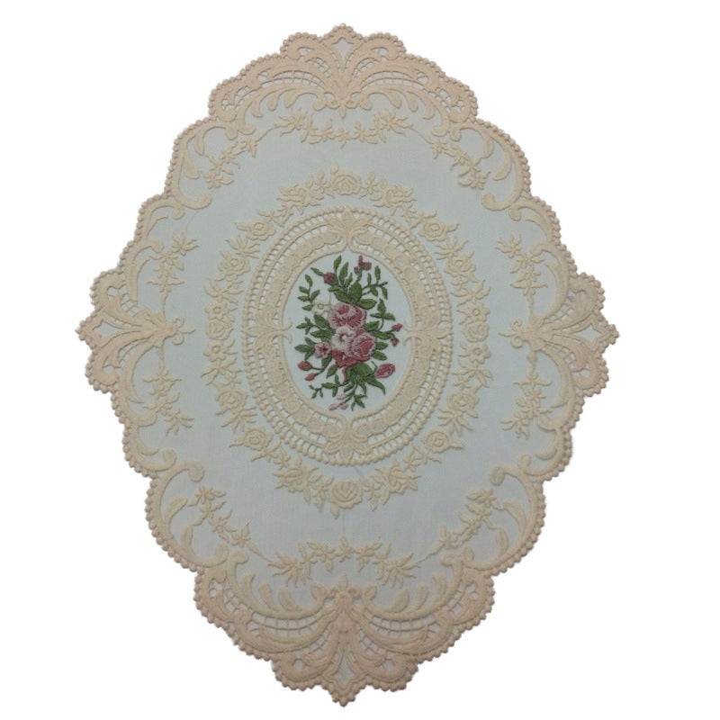 Handmade Crochet Lace Tablecloth Doilies Cotton Floral Design