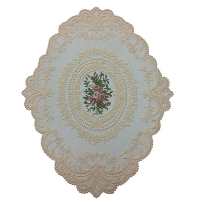 Handmade Crochet Lace Tablecloth Doilies Cotton Floral Design