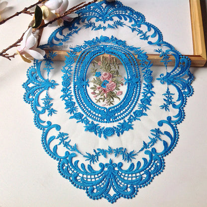 Handmade Crochet Lace Tablecloth Doilies Cotton Floral Design