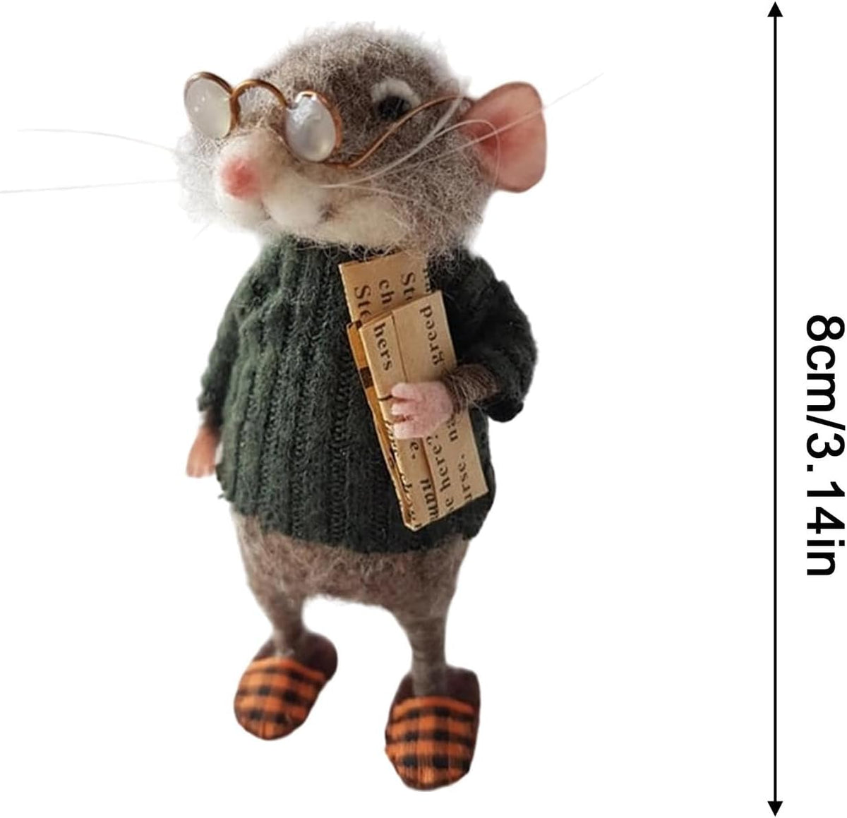 Handmade Felt Mouse Ornament Wool Christmas Decoration