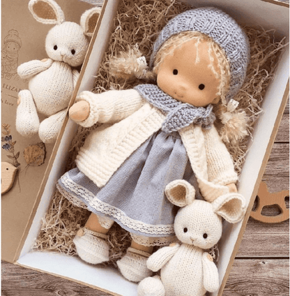 Handmade Waldorf Style Cuddle Doll for Imaginative Play