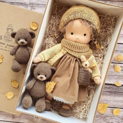 Handmade Waldorf Style Cuddle Doll for Imaginative Play