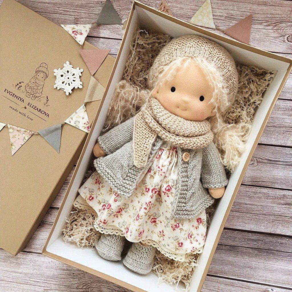 Handmade Waldorf Style Cuddle Doll for Imaginative Play