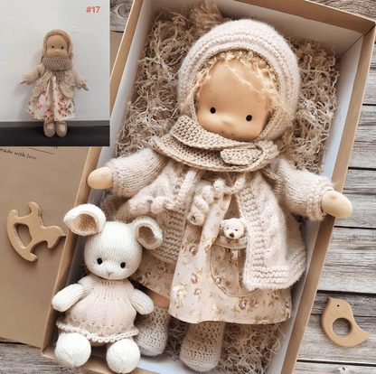 Handmade Waldorf Style Cuddle Doll for Imaginative Play