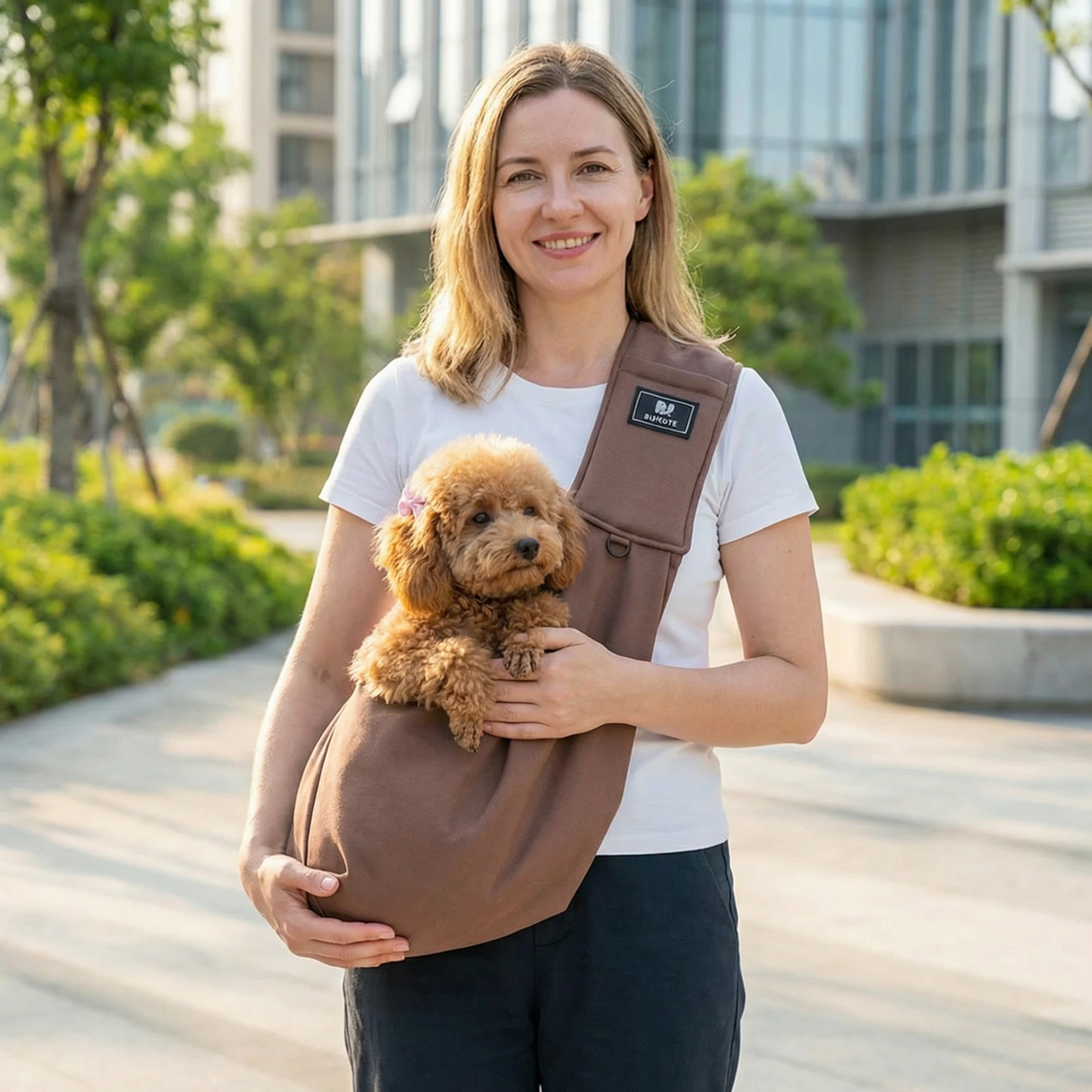 Hands Free Dog Shoulder Carrier Breathable Pet Sling Backpack