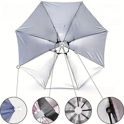 Hands Free UV Protection Umbrella Hat for Outdoor Activities