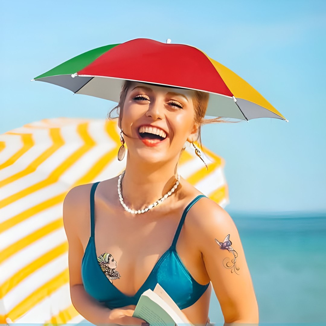 Hands Free UV Protection Umbrella Hat for Outdoor Activities