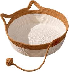 Handwoven Cotton Rope Cat Bed Basket