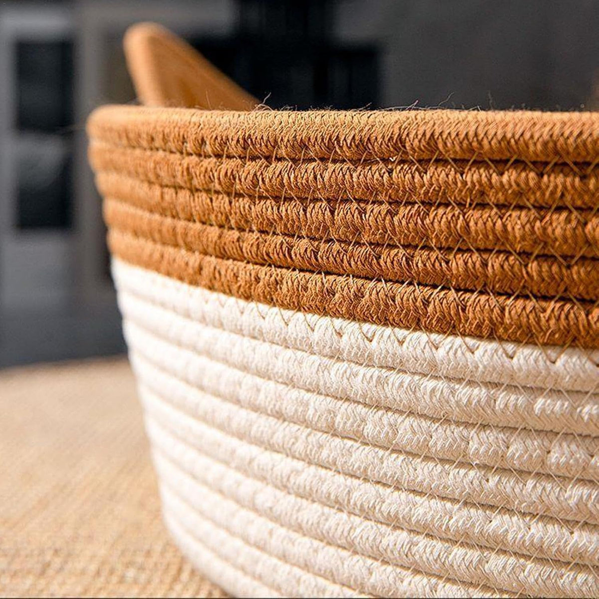 Handwoven Cotton Rope Cat Bed Basket