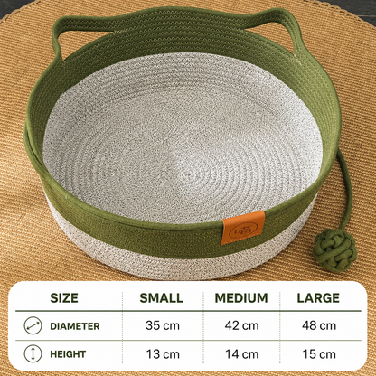 Handwoven Cotton Rope Cat Bed Basket