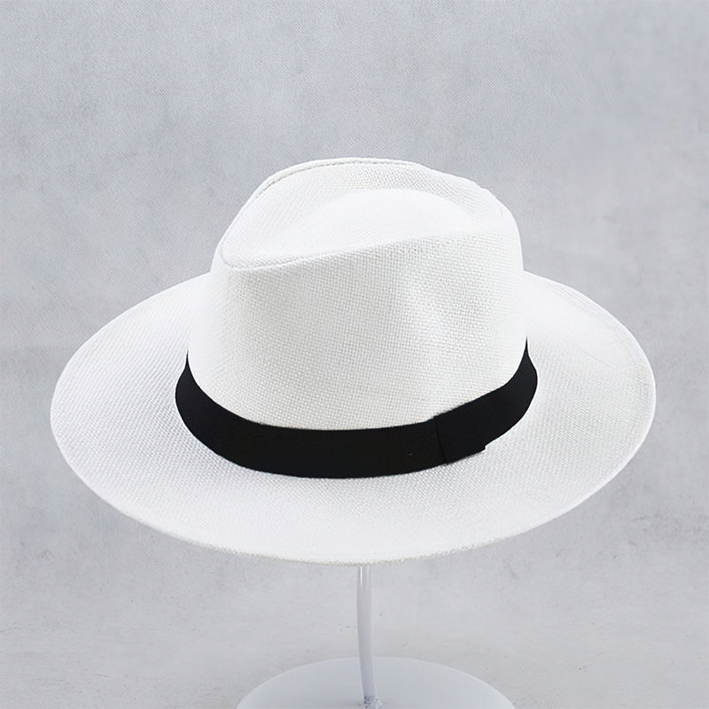 Handwoven Straw Panama Hat with UPF 50 Sun Protection