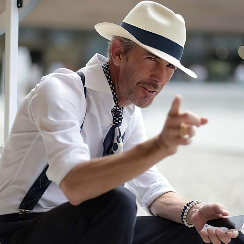 Handwoven Straw Panama Hat with UPF 50 Sun Protection