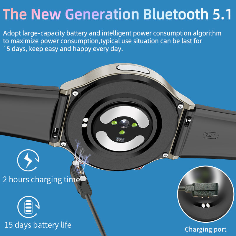 Health Monitoring Smart Watch with ECG Heart Rate and Blood Oxygen