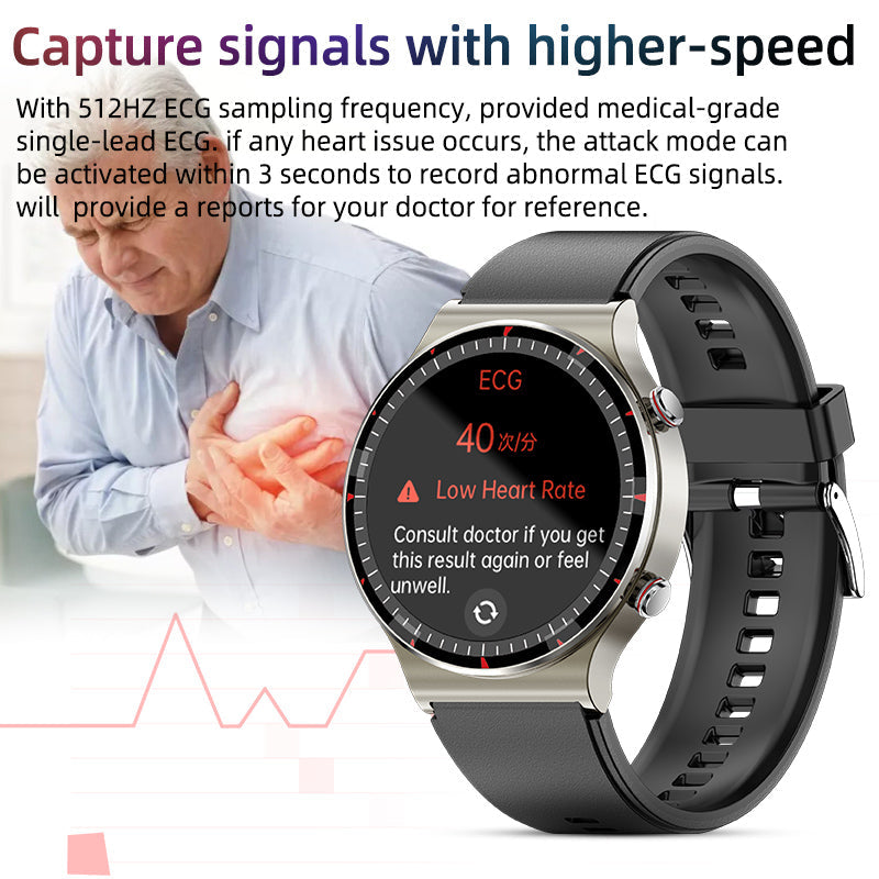 Health Monitoring Smart Watch with ECG Heart Rate and Blood Oxygen