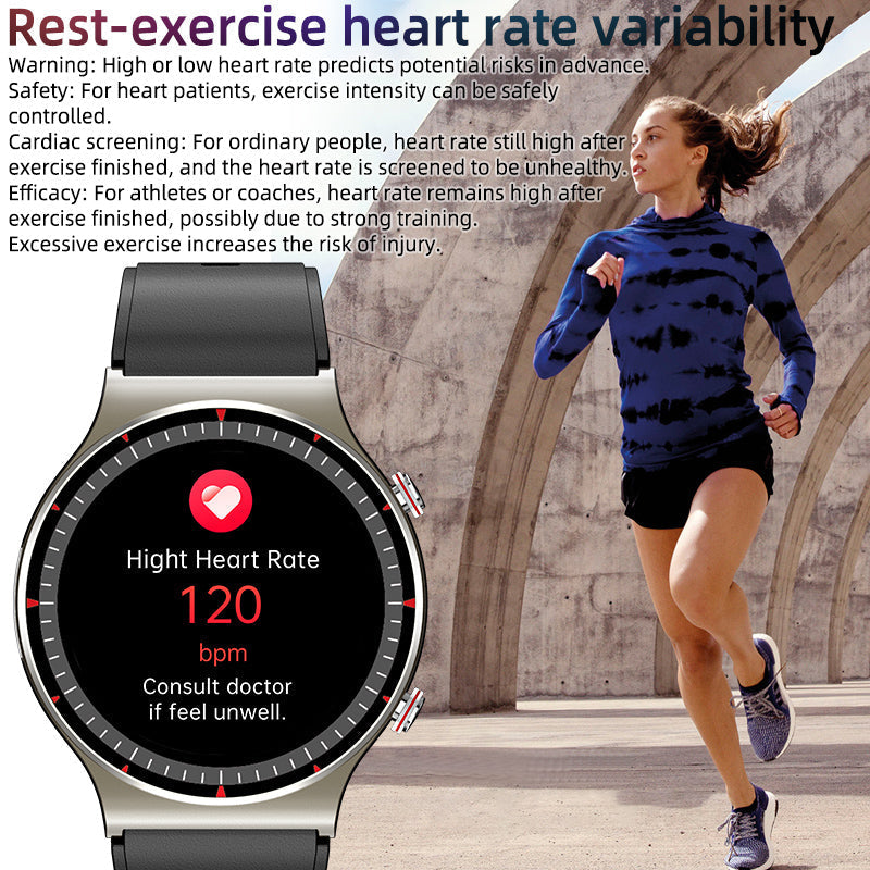 Health Monitoring Smart Watch with ECG Heart Rate and Blood Oxygen