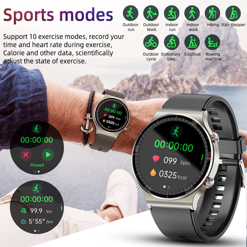 Health Monitoring Smart Watch with ECG Heart Rate and Blood Oxygen