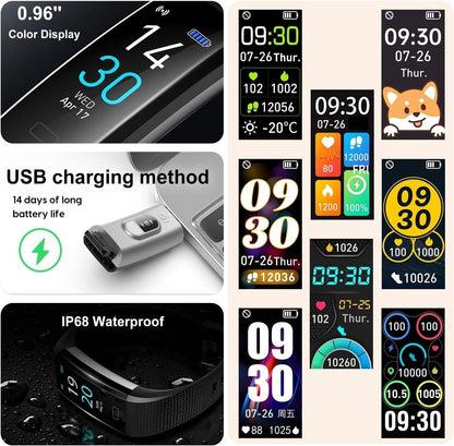 Heart Rate Monitor Smartwatch Waterproof Sleep Fitness Tracker