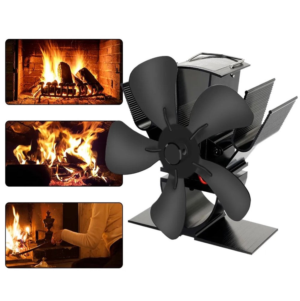 Heat Powered Wood Stove Fan Quiet Fireplace Fan