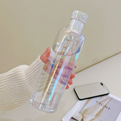 Heat Resistant Glass Water Bottle with Time Marker