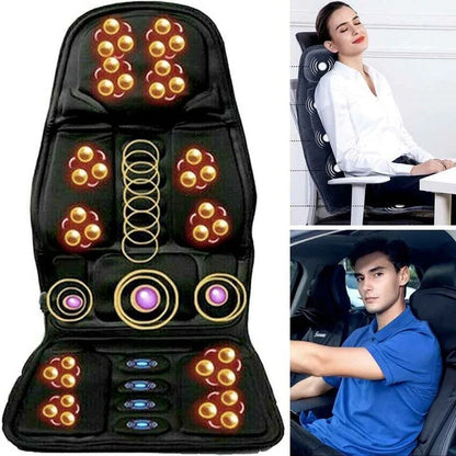 Heated Massage Chair Pad with 8 Massage Modes for Home and Car