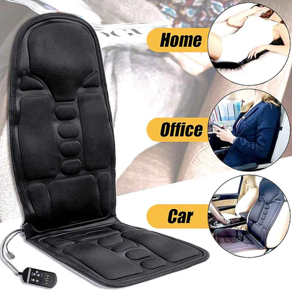 Heated Massage Chair Pad with 8 Massage Modes for Home and Car