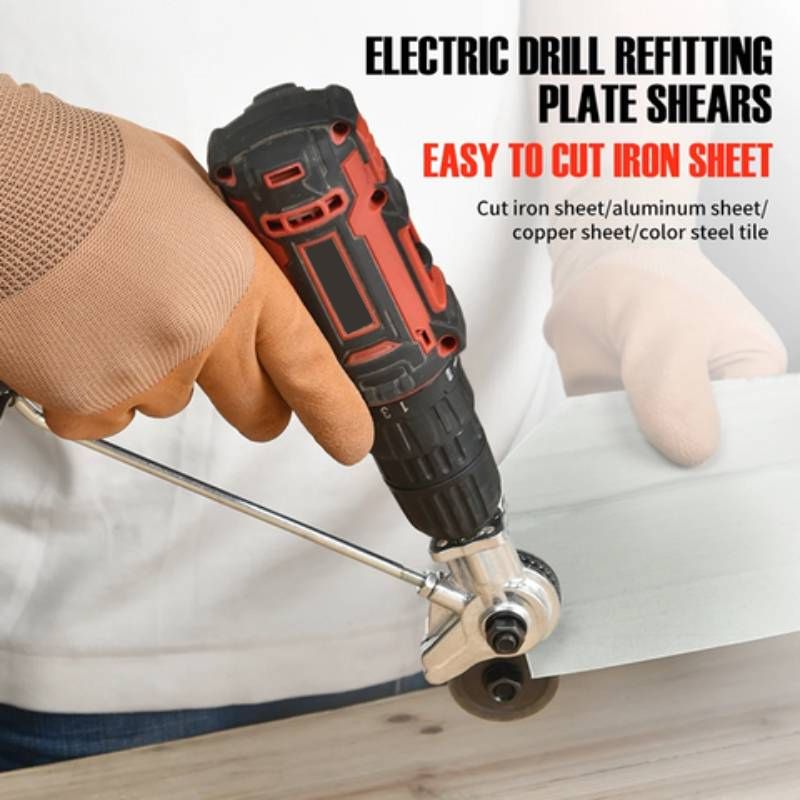 Heavy Duty Drill Metal Sheet Cutting Attachment