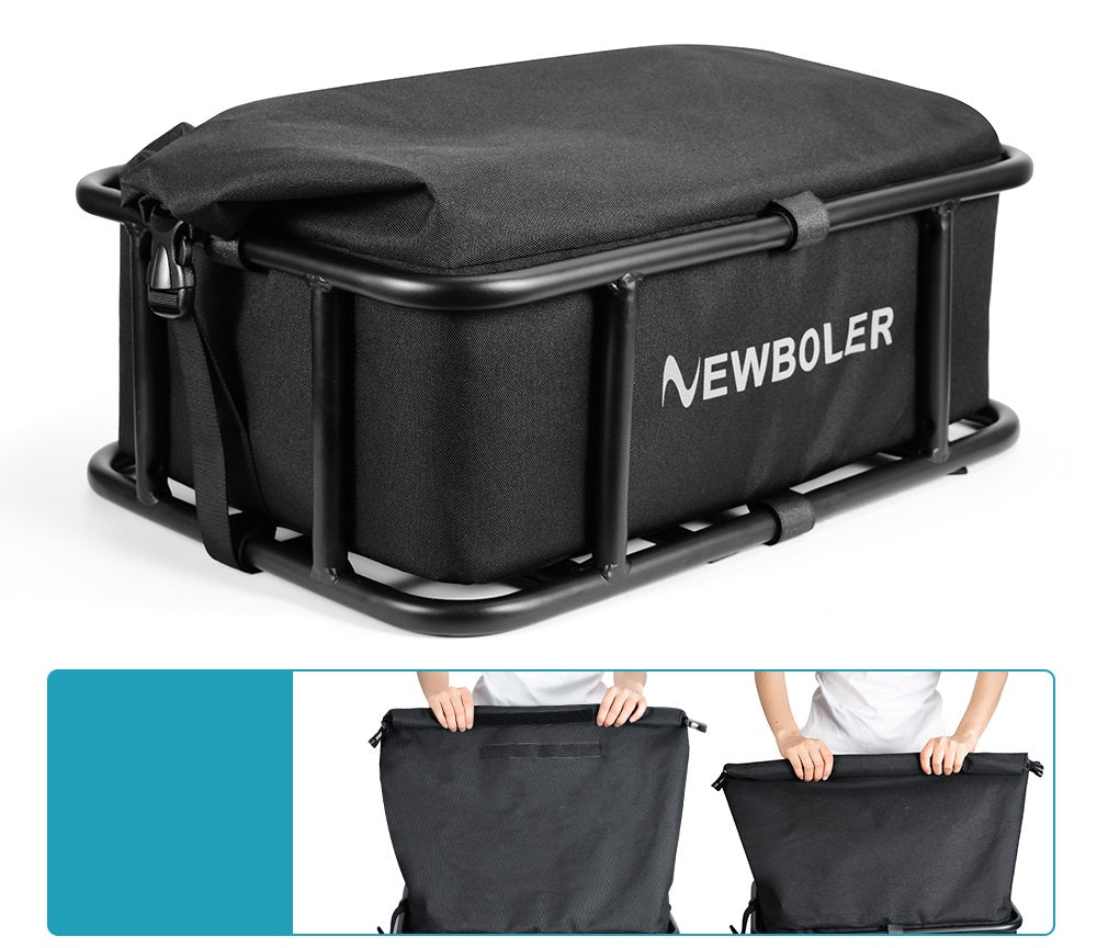 Heavy Duty Rear Bike Basket with Universal Cargo Rack