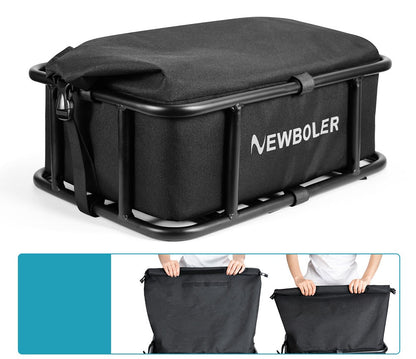 Heavy Duty Rear Bike Basket with Universal Cargo Rack
