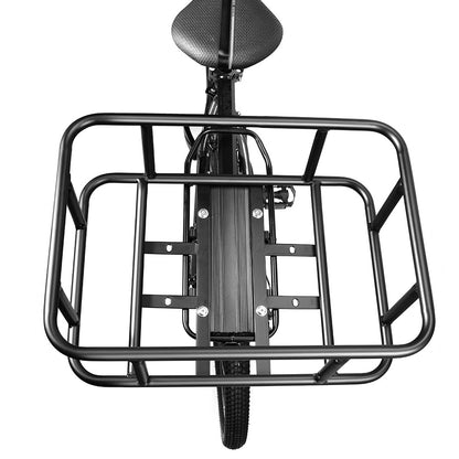 Heavy Duty Rear Bike Basket with Universal Cargo Rack