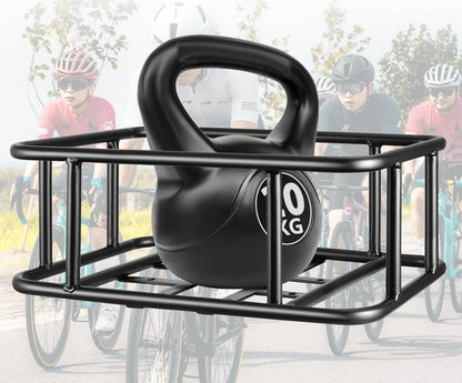Heavy Duty Rear Bike Basket with Universal Cargo Rack