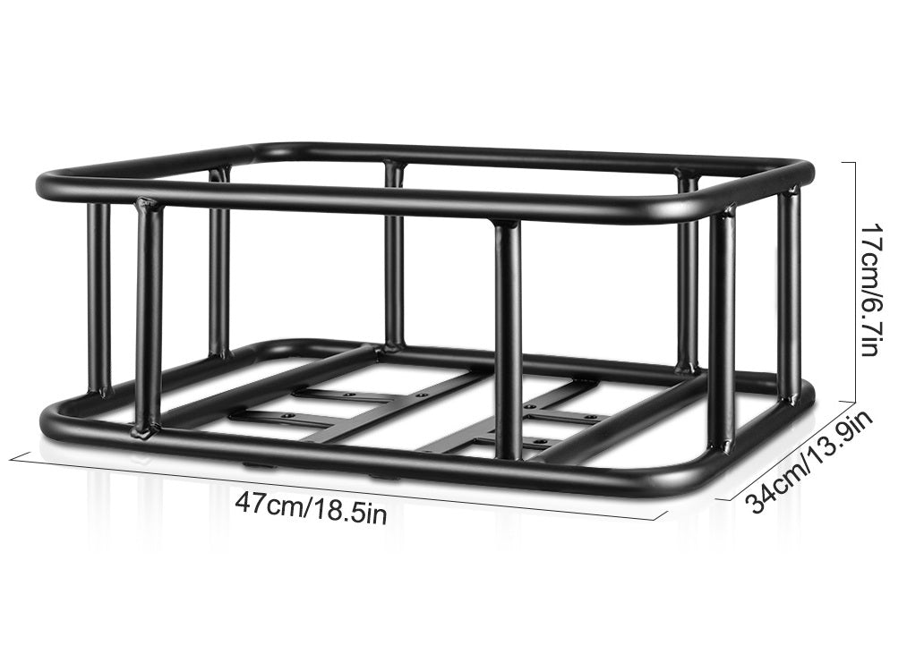 Heavy Duty Rear Bike Basket with Universal Cargo Rack