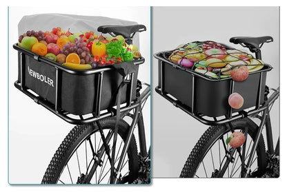 Heavy Duty Rear Bike Basket with Universal Cargo Rack