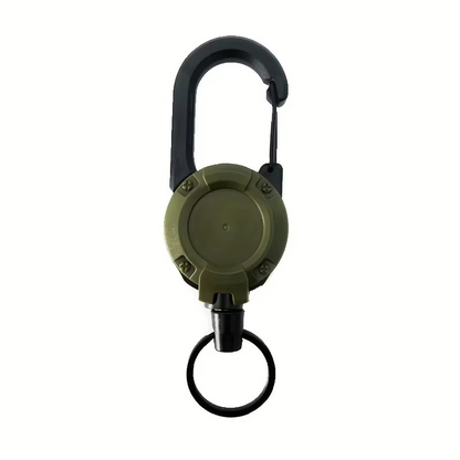 Heavy Duty Retractable Tactical Keychain with Carabiner