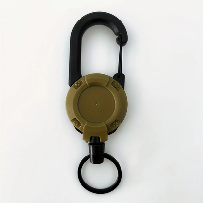 Heavy Duty Retractable Tactical Keychain with Carabiner