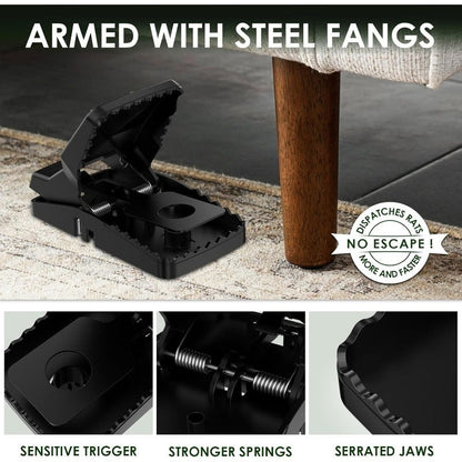 Heavy Duty Reusable Double Jaw Rat Trap