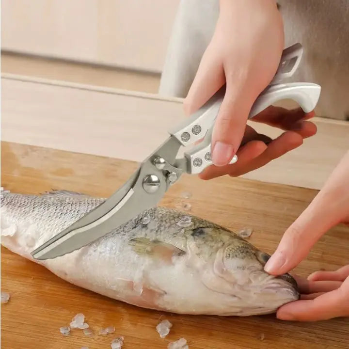 Heavy Duty Stainless Steel Kitchen Scissors for Meat Fish and Vegetables