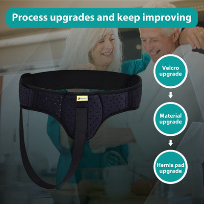 Hernia Support Belt Adjustable Compression Brace with Removable Pad