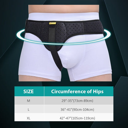 Hernia Support Belt Adjustable Compression Brace with Removable Pad