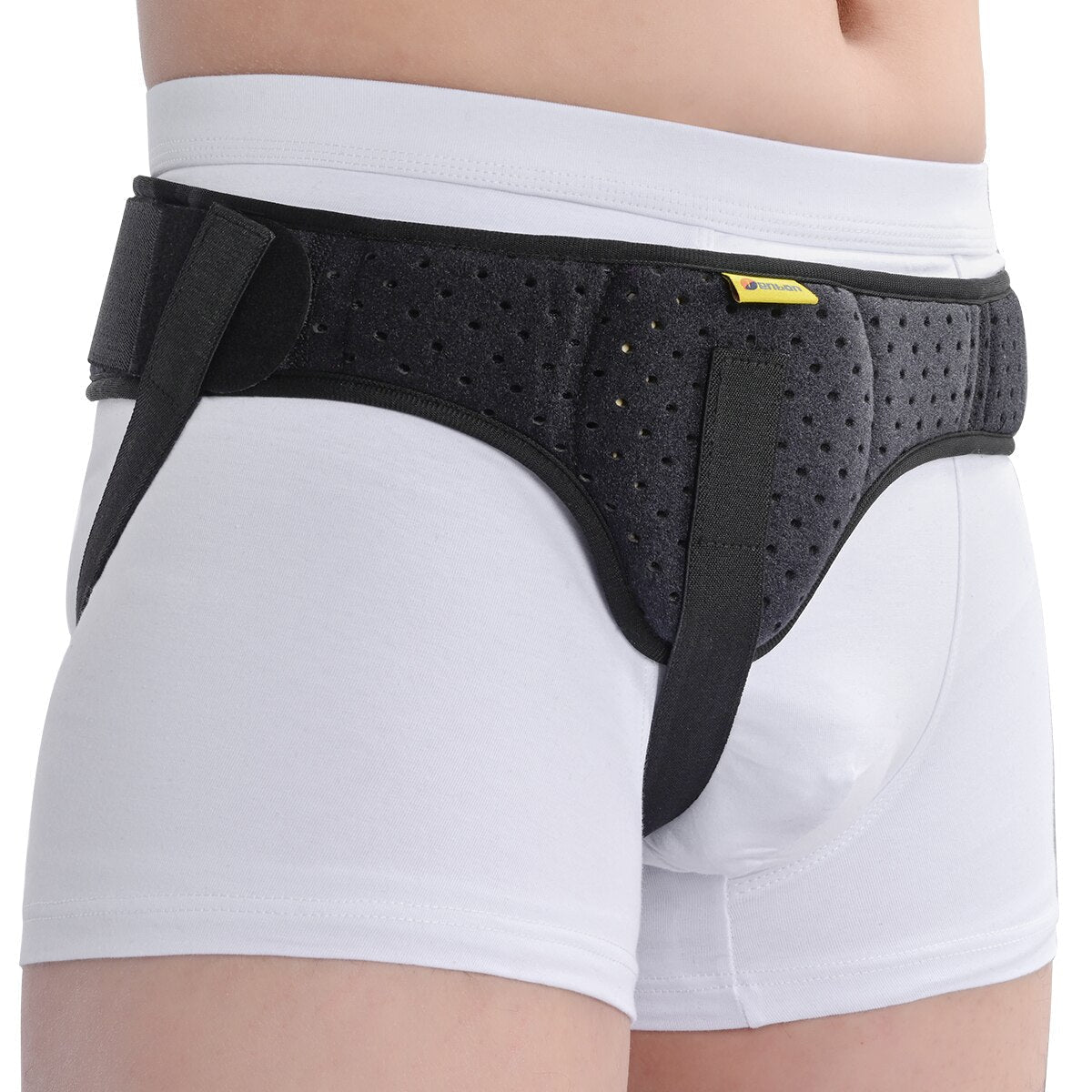 Hernia Support Belt Adjustable Compression Brace with Removable Pad