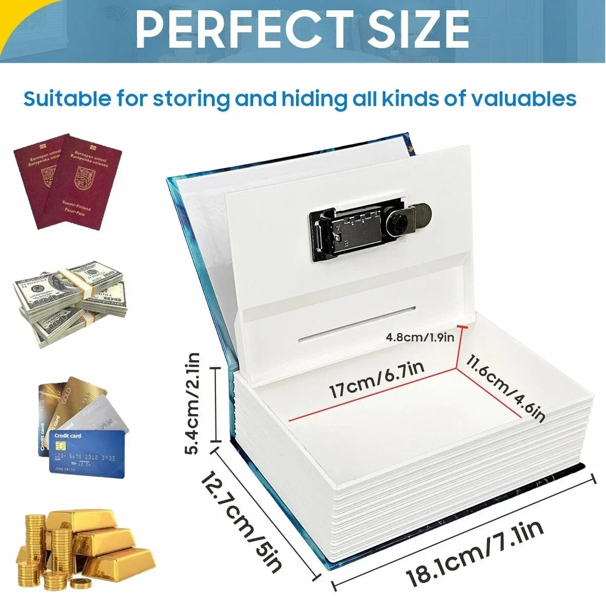 Hidden Book Style Security Safe Box