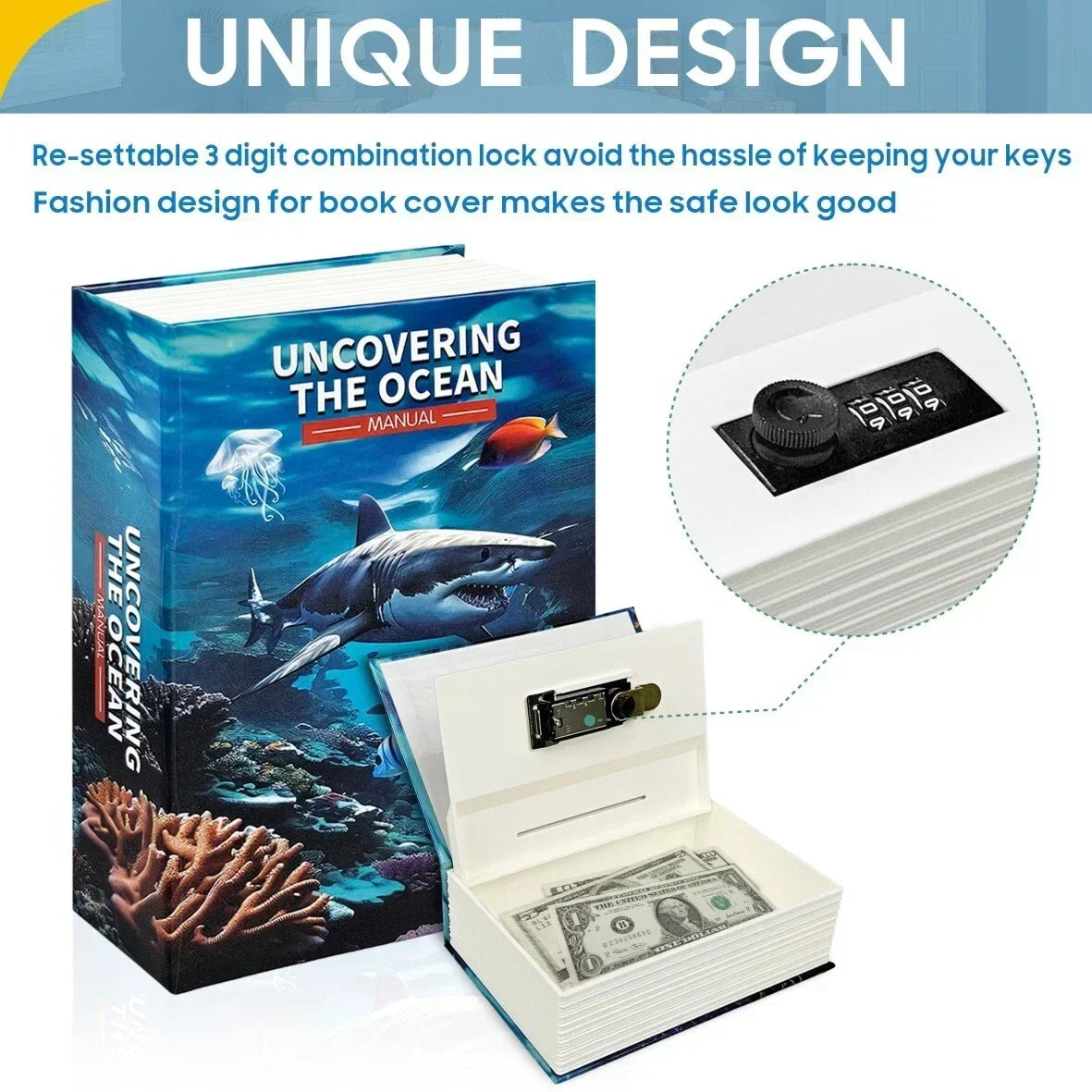 Hidden Book Style Security Safe Box