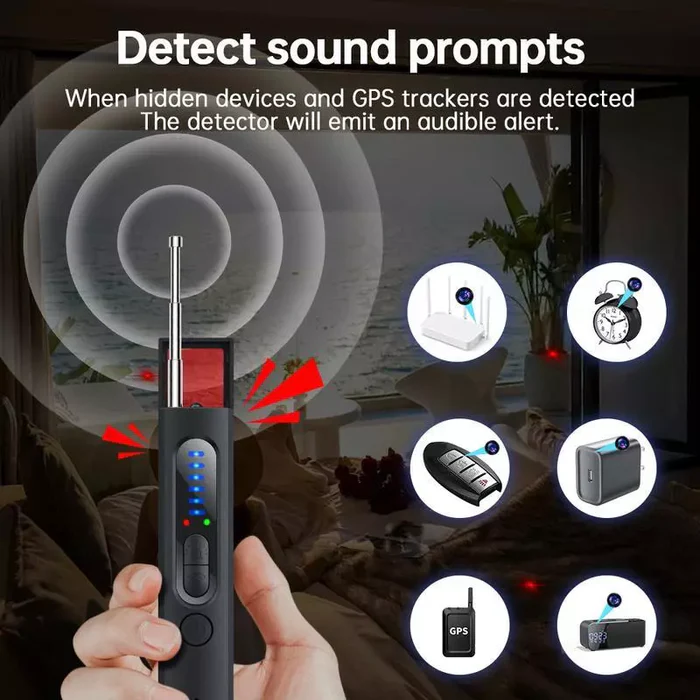 Hidden Camera GPS Tracker Detector with RF Signal Scanner