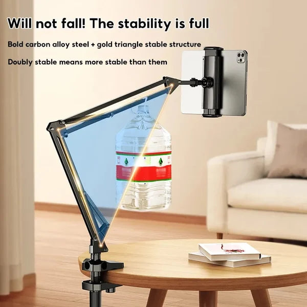 Hidden Retractable Bedside Phone Holder Adjustable Desk Mount
