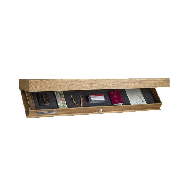 Hidden Storage Floating Wall Shelf with Concealed Compartment