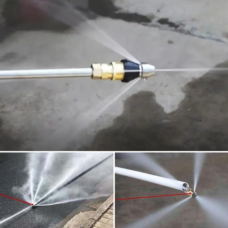 High Pressure Drain Cleaning Nozzle Stainless Steel Sewer Jet Sprayer