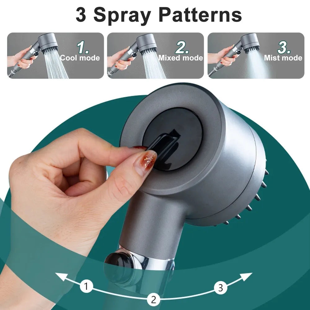 High Pressure Filter Shower Head with Water Saving Spray